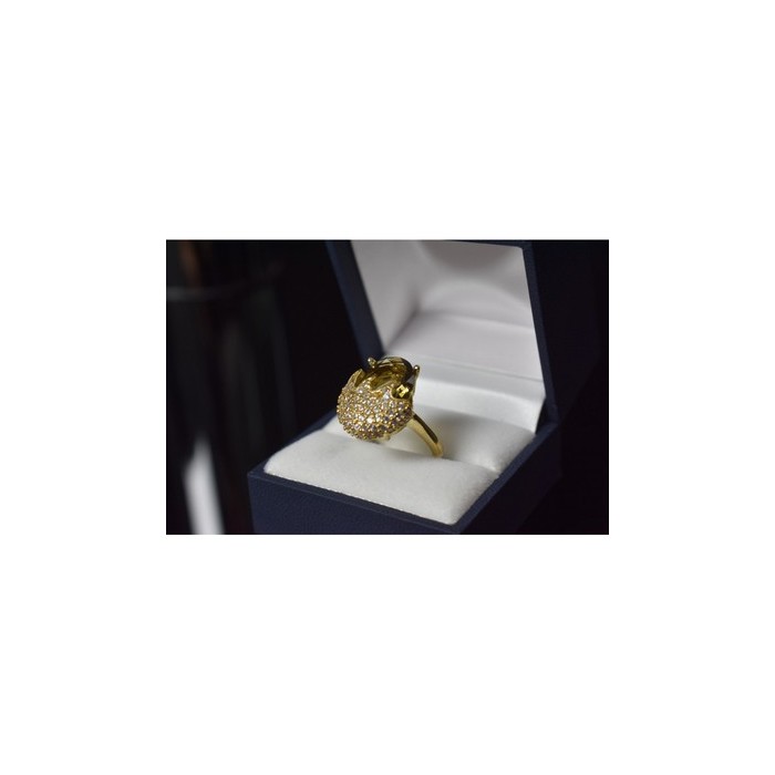 925 Sterling Silver Alpanite & CZ Ring Size 9 Turkey