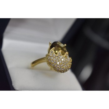 925 Sterling Silver Alpanite & CZ Ring Size 9 Turkey