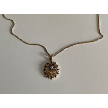 925 STERLING SILVER GOLD PLATED SAPPHIRES 