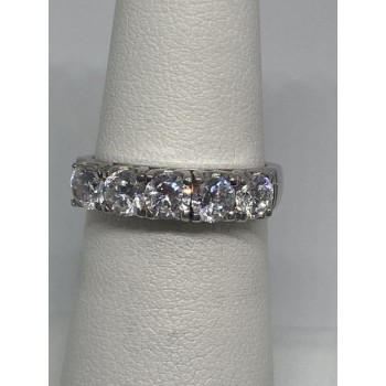 925 Sterling Silver CZ Ring Size 6