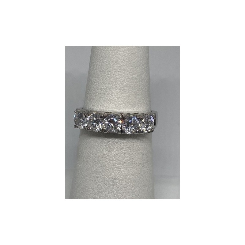 925 Sterling Silver CZ Ring Size 6