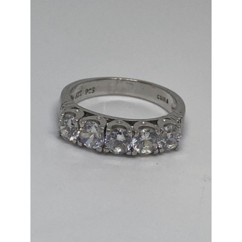 925 Sterling Silver CZ Ring Size 6