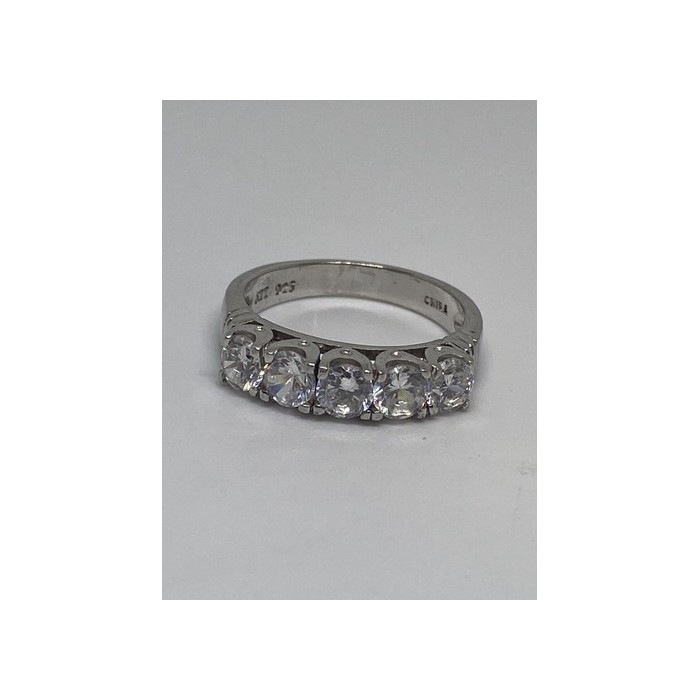 925 Sterling Silver CZ Ring Size 6