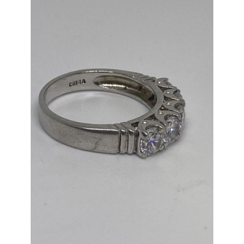 925 Sterling Silver CZ Ring Size 6