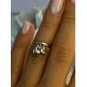 925 Sterling Silver 2 Hearts Charms Ring Size 5