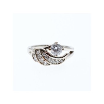 925 Sterling Silver CZ Ring Size 6.5