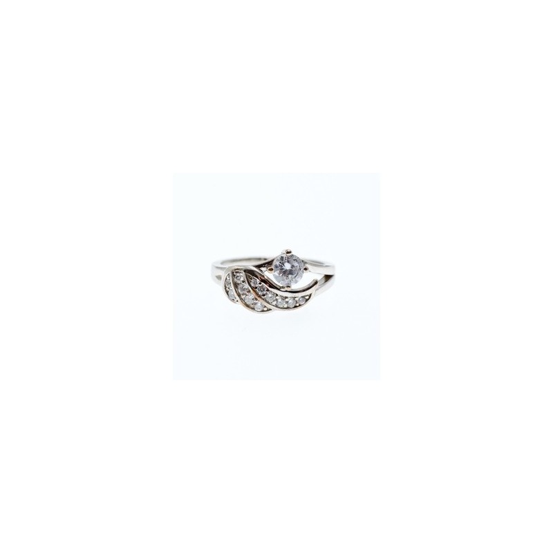 925 Sterling Silver CZ Ring Size 6.5