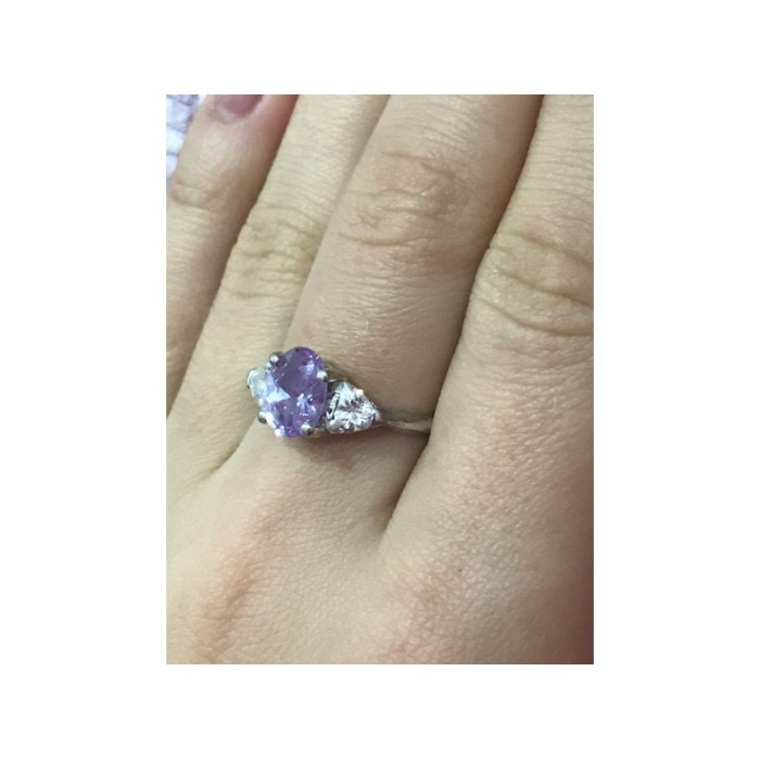 925 Sterling Silver CZ Ring Size 8