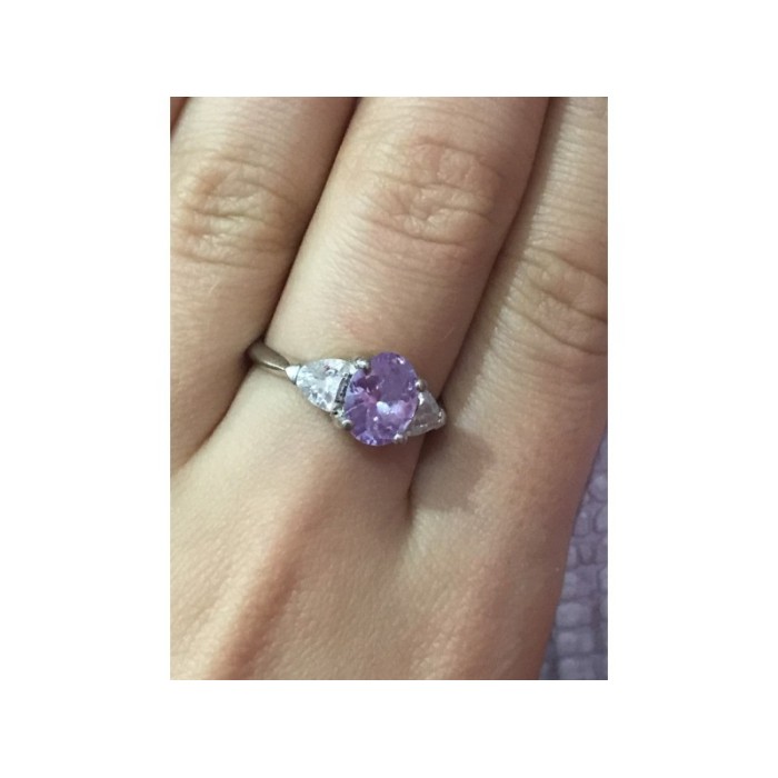 925 Sterling Silver CZ Ring Size 8