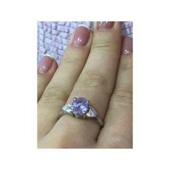 925 Sterling Silver CZ Ring Size 8