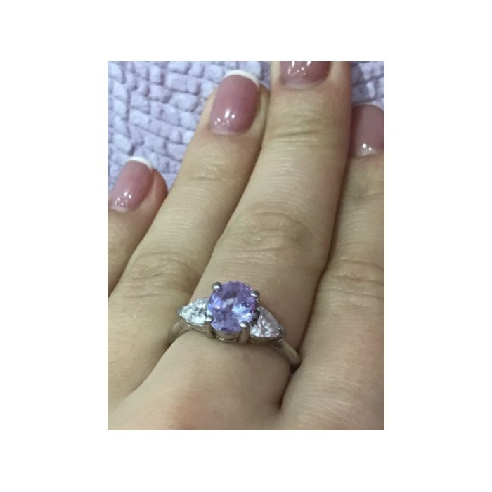 925 Sterling Silver CZ Ring Size 8