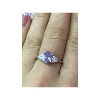925 Sterling Silver CZ Ring Size 8