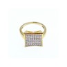 925 Sterling Silver Gold Plated CZ Ring Size 5.5