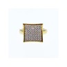 925 Sterling Silver Gold Plated CZ Ring Size 5.5