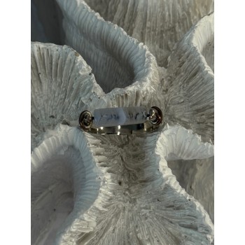 Custom 925 Sterling Silver Agate Ring Size 8