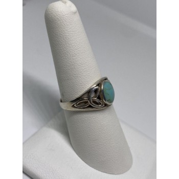 925 Sterling Silver Ring With Turquoise Size 7.75