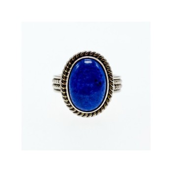 Vintage 925 Sterling Silver Sodalite Ring Size 5.5