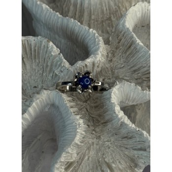925 Sterling Silver Star Sapphire Ring Size 8