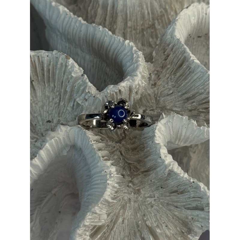 925 Sterling Silver Star Sapphire Ring Size 8