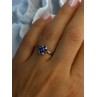 925 Sterling Silver Star Sapphire Ring Size 8