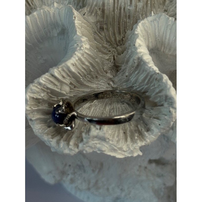 925 Sterling Silver Star Sapphire Ring Size 8