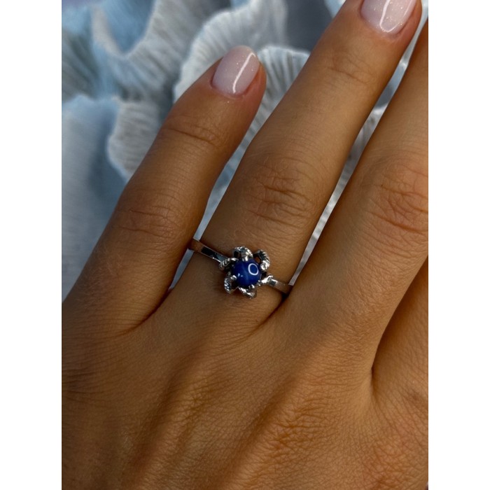 925 Sterling Silver Star Sapphire Ring Size 8