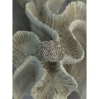 Beautiful 925 Sterling Silver CZ Ring Size 8