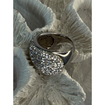 Beautiful 925 Sterling Silver CZ Ring Size 8