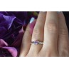 925 Sterling Silver Pink CZ Ring Size 6.5