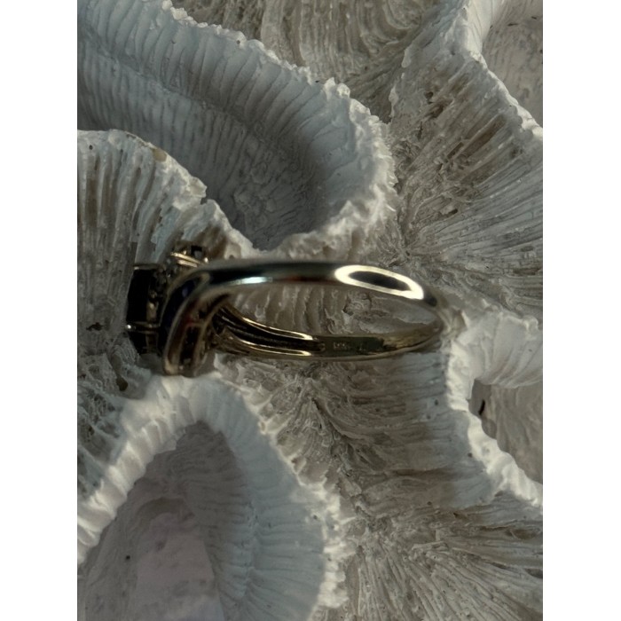 925 Sterling Silver Sapphire & Beryl Ring Size 11.5