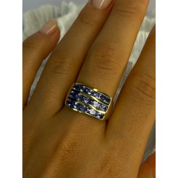 14K Yellow Gold Tanzanite Ring Size 9