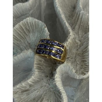14K Yellow Gold Tanzanite Ring Size 9