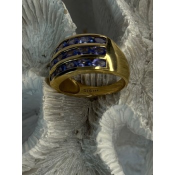 14K Yellow Gold Tanzanite Ring Size 9