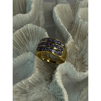 14K Yellow Gold Tanzanite Ring Size 9