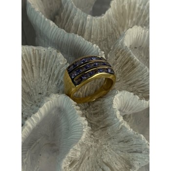 14K Yellow Gold Tanzanite Ring Size 9