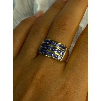 14K Yellow Gold Tanzanite Ring Size 9