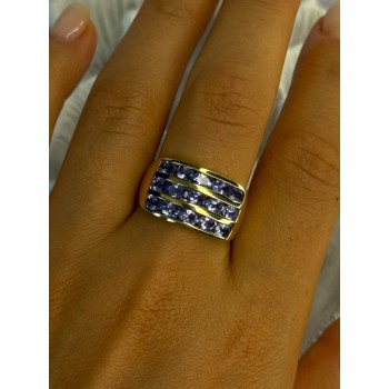 14K Yellow Gold Tanzanite Ring Size 9