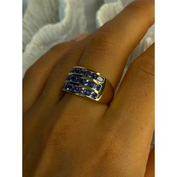 14K Yellow Gold Tanzanite Ring Size 9