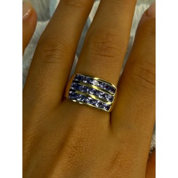 14K Yellow Gold Tanzanite Ring Size 9