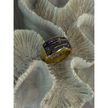 14K Yellow Gold Tanzanite Ring Size 9