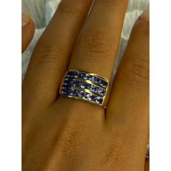 14K Yellow Gold Tanzanite Ring Size 9