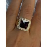 14K Yellow Gold Rubellite & Beryl Ring Size 8
