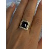 14K Yellow Gold Rubellite & Beryl Ring Size 8
