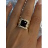 14K Yellow Gold Rubellite & Beryl Ring Size 8