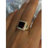 14K Yellow Gold Rubellite & Beryl Ring Size 8