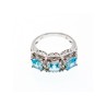 925 Sterling Silver Topaz Ring Size 8