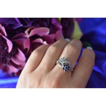 925 Sterling Silver Blue Spinel 