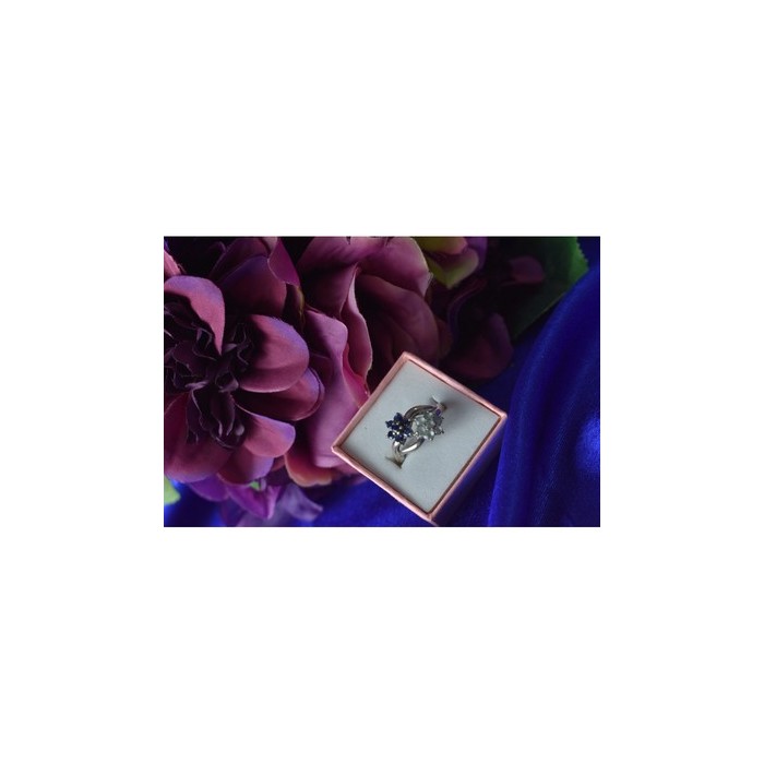 925 Sterling Silver Blue Spinel 