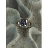 14K White Gold Tanzanite & Diamond Ring Size 6