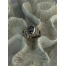 14K White Gold Tanzanite & Diamond Ring Size 6
